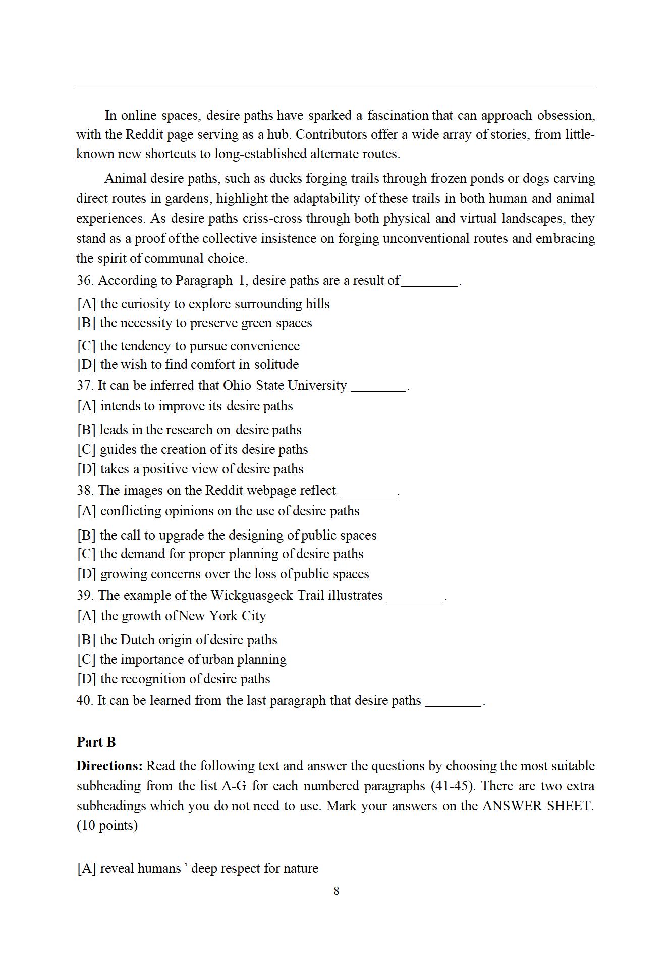 2025年考研英语(二)真题及答案