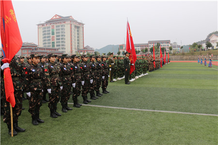 2018年凯里地区高校高级中学学生军训技能展