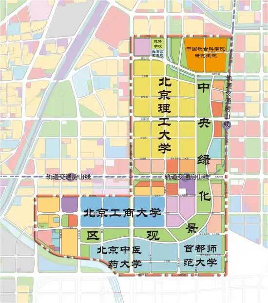 房山区良乡大学城集中了多所高校新校区