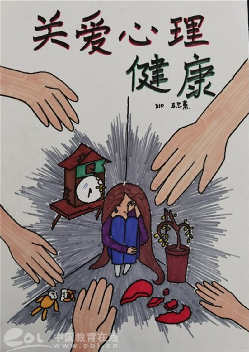 心理话,心理画 高新实验学校组织"我绘我心,手绘传心"主题绘画活动