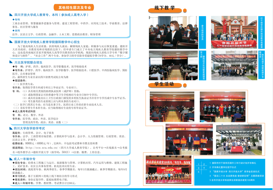 2023年德阳开放大学（旌阳分校）春季招生简章
