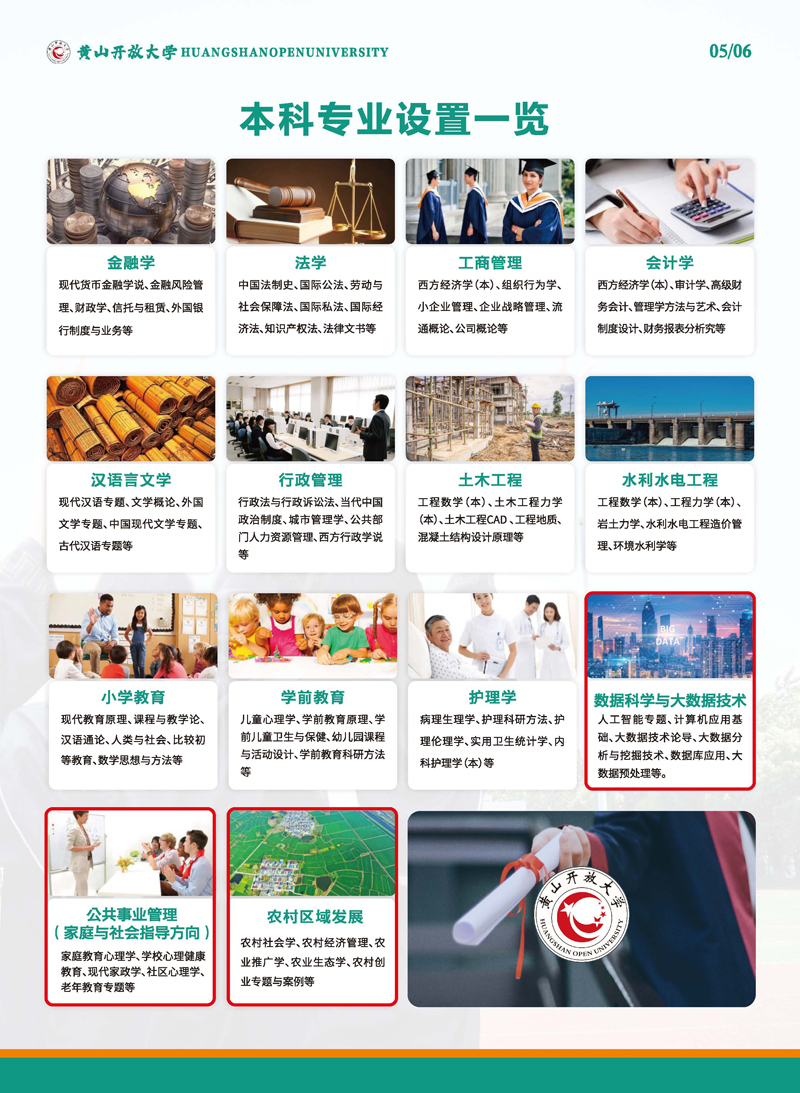 黄山开放大学（徽州分校）2023年春季学历教育招生简章
