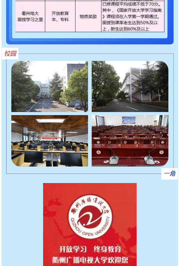 衢州开放大学2022年春季招生简章