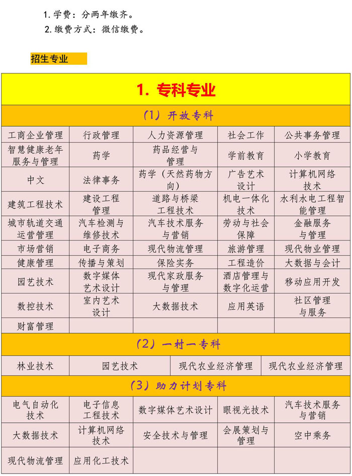 黑龙江开放大学直属鹤岗学院2023年秋季招生简章