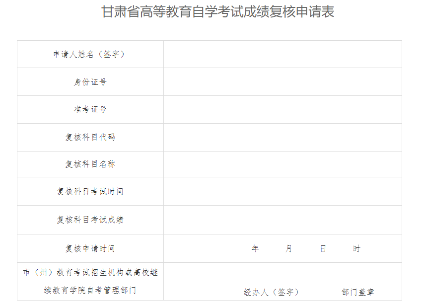 甘肃省2023年10月高等教育自学考试成绩查询的公告