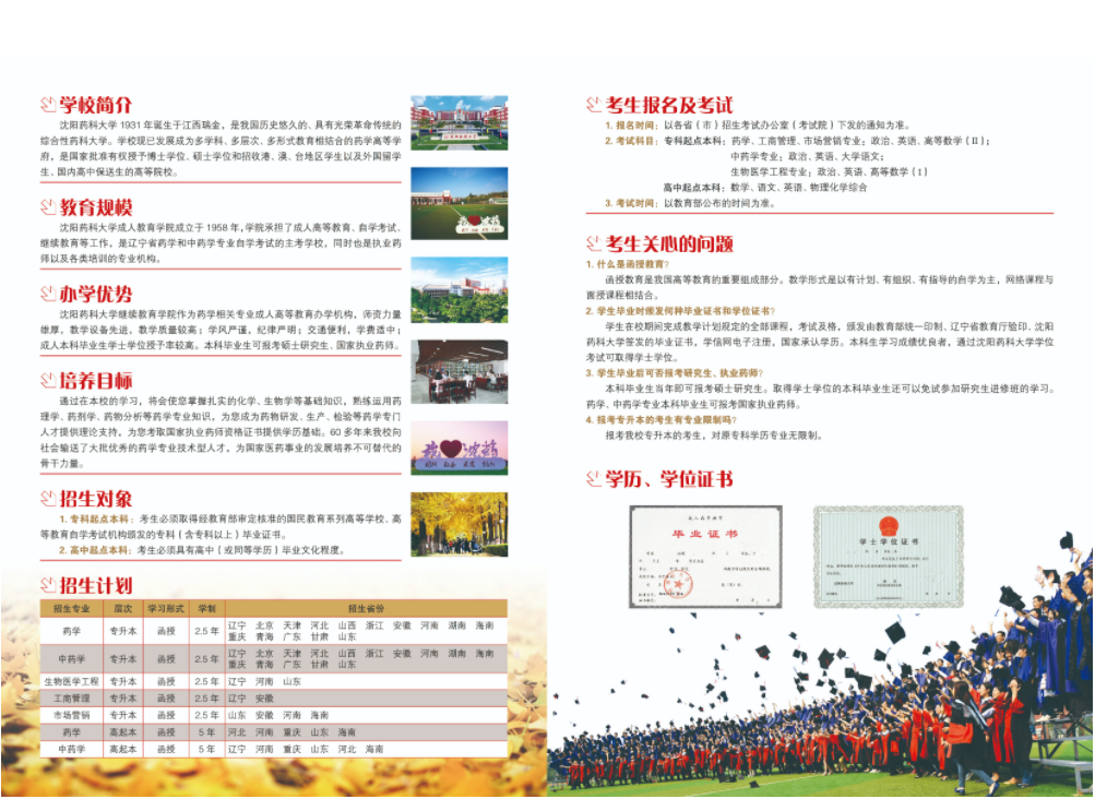 2022年招生信息——沈阳药科大学招生简章 2022年招生信息——沈阳药科大学招生简章