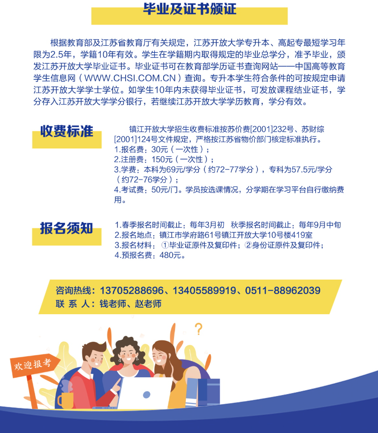 镇江开放大学（丹徒分校）招生简章