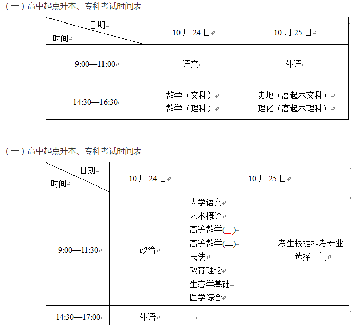 扬州2020成人高考考试时间？