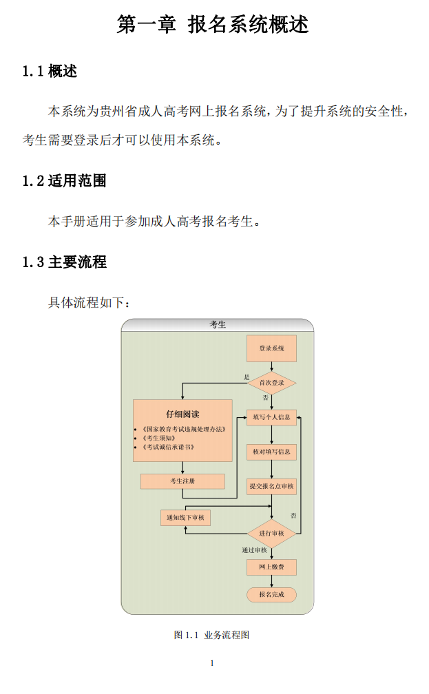 贵州省2023年成人高校考试招生网上报名操作手册