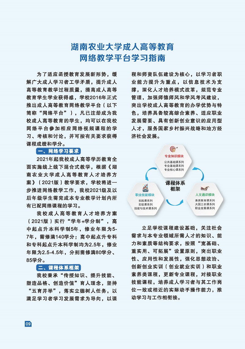 湖南农业大学2022年成人高等教育招生简章