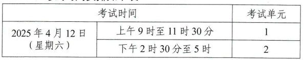 ​2025年4月湖南省自考考试安排