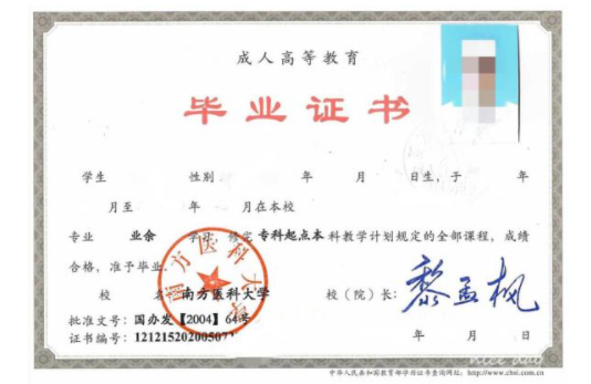 2024年南方医科大学成人高等教育招生简章