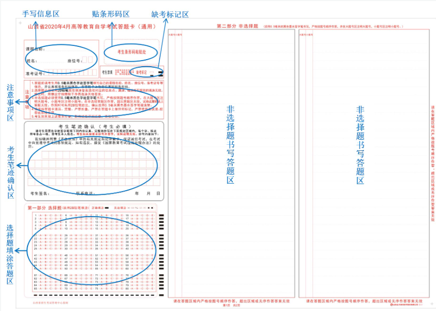 山西招生考试网：高等教育自学考试考生答题注意事项