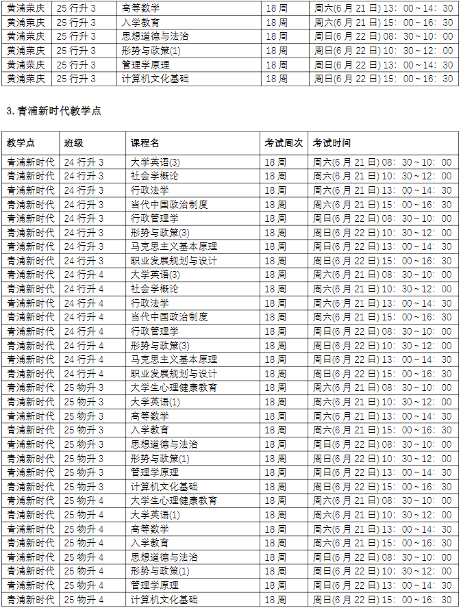 关于2025春第18周期末考试的通知