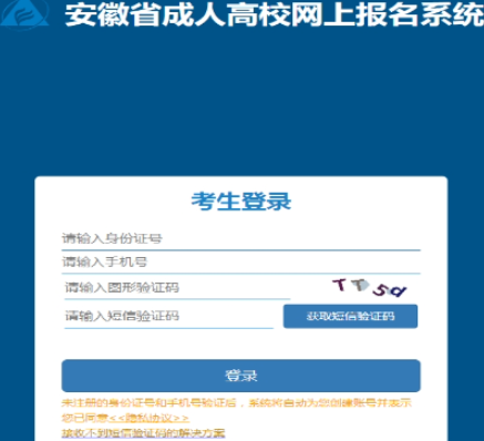 2025年安徽省成人高考报名官网