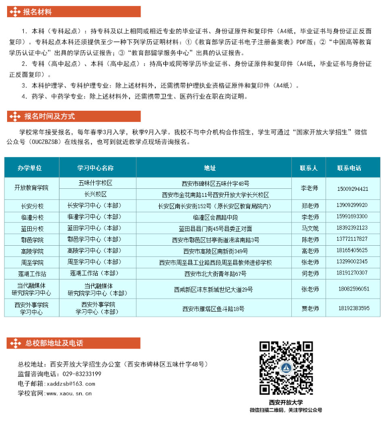 西安开放大学2025年秋季招生简章