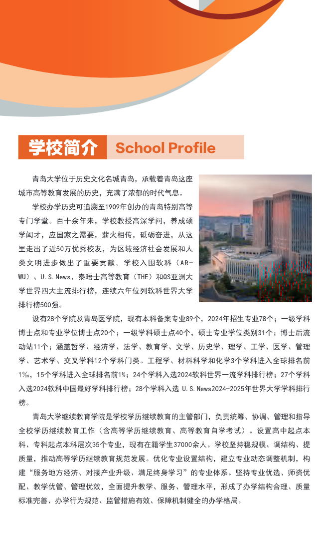 青岛大学2025年高等学历继续教育招生简章