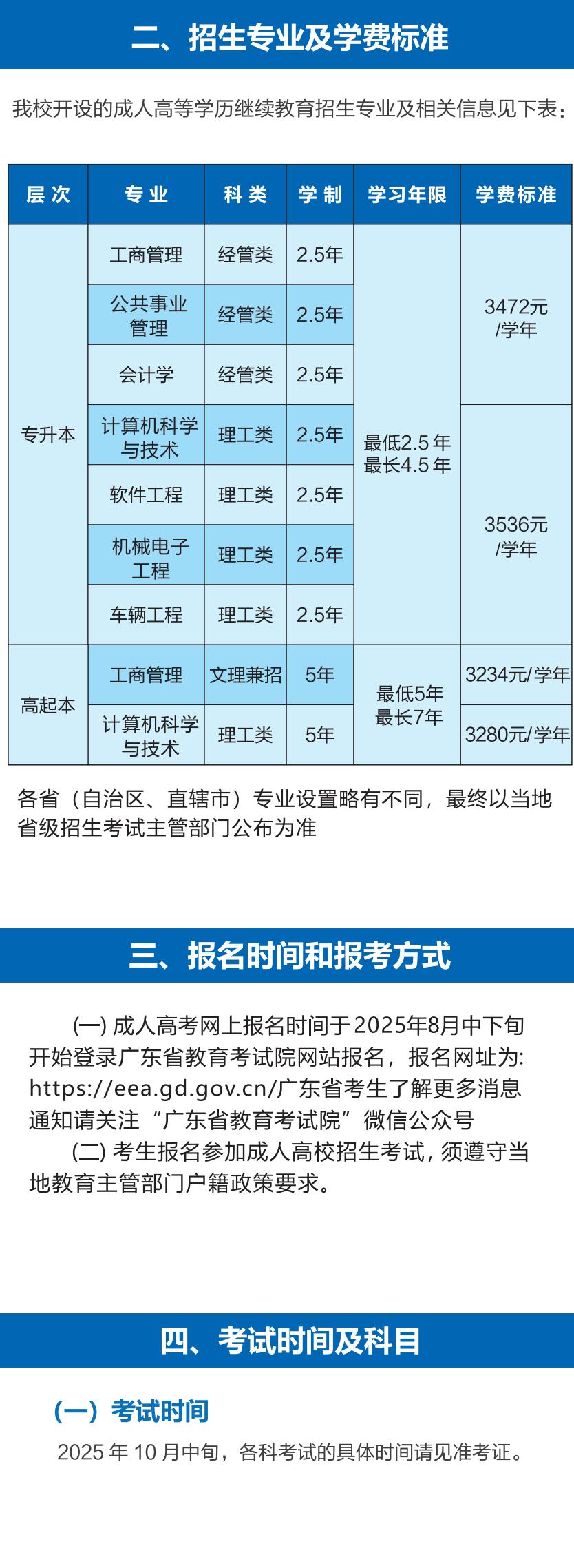 2025成人高等学历教育招生简章