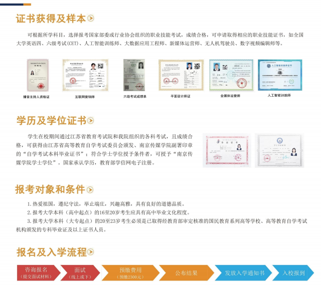 2026年南京传媒学院高等教育全日制自考助学本科招生简章