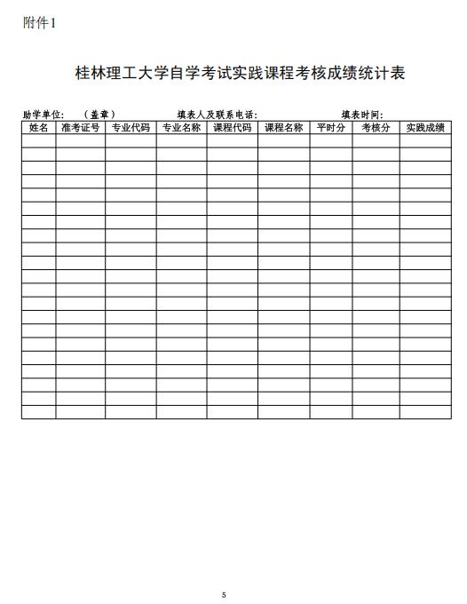 关于2026年上半年桂林理工大学高等教育自学考试艺术类专业实践课程考核的通知