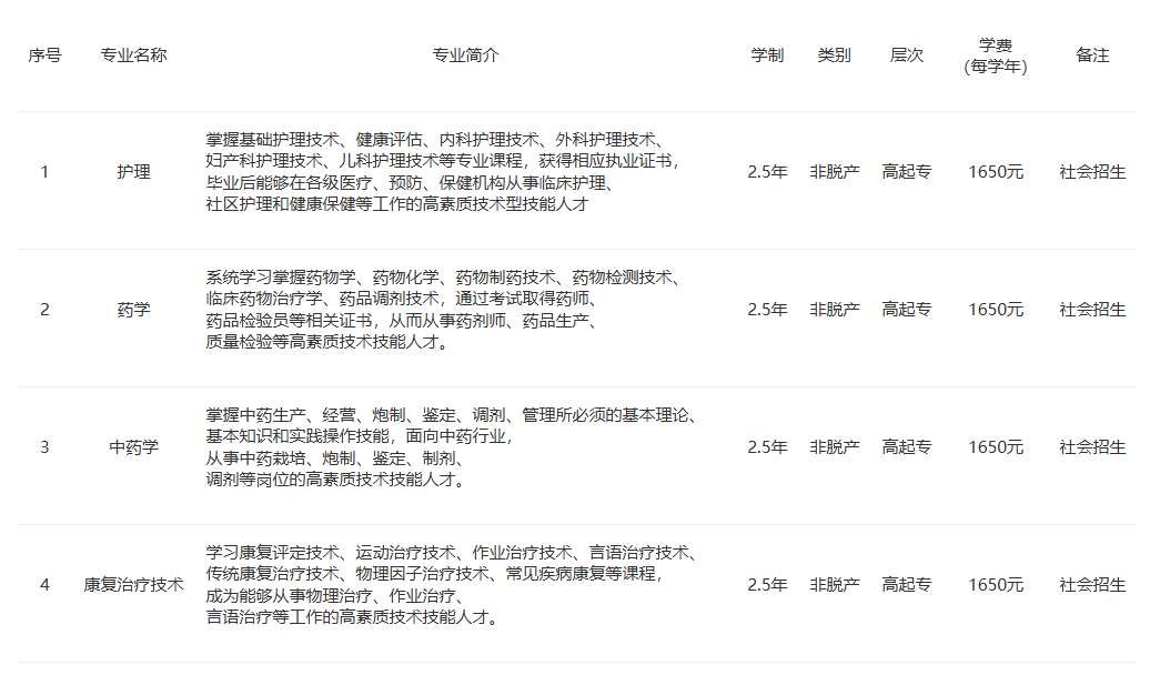 黄山健康职业学院2026年高等学历继续教育招生简章 黄山健康职业学院2026年高等学历继续教育招生简章