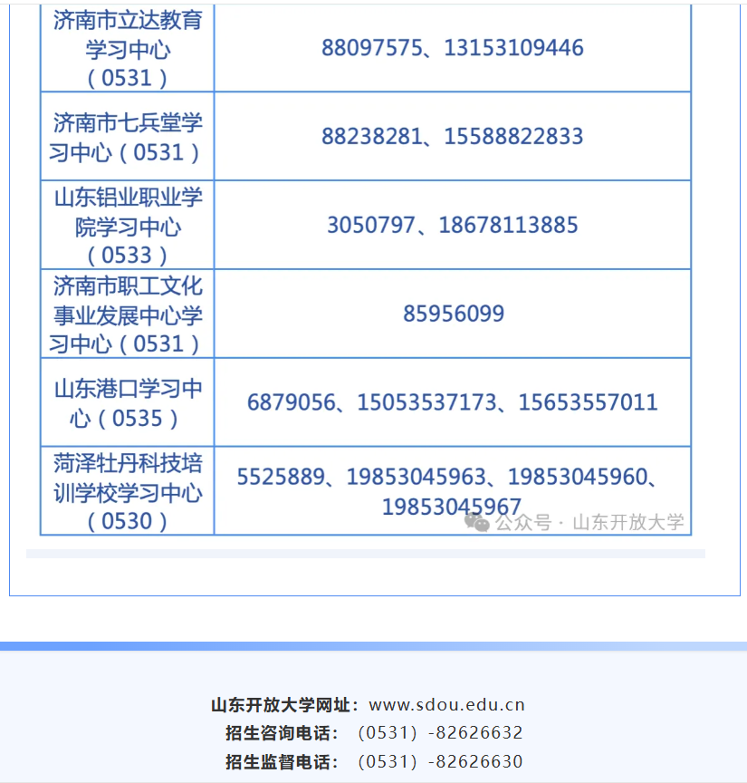 山东开放大学2026年秋季开放教育招生简章