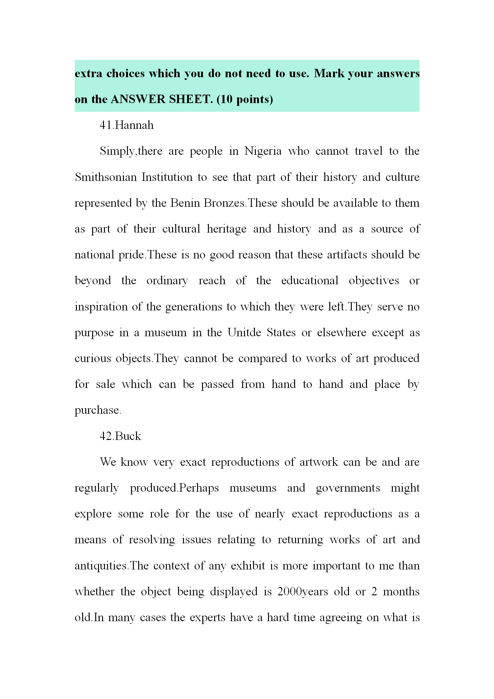 2024年考研英语(一)真题及答案