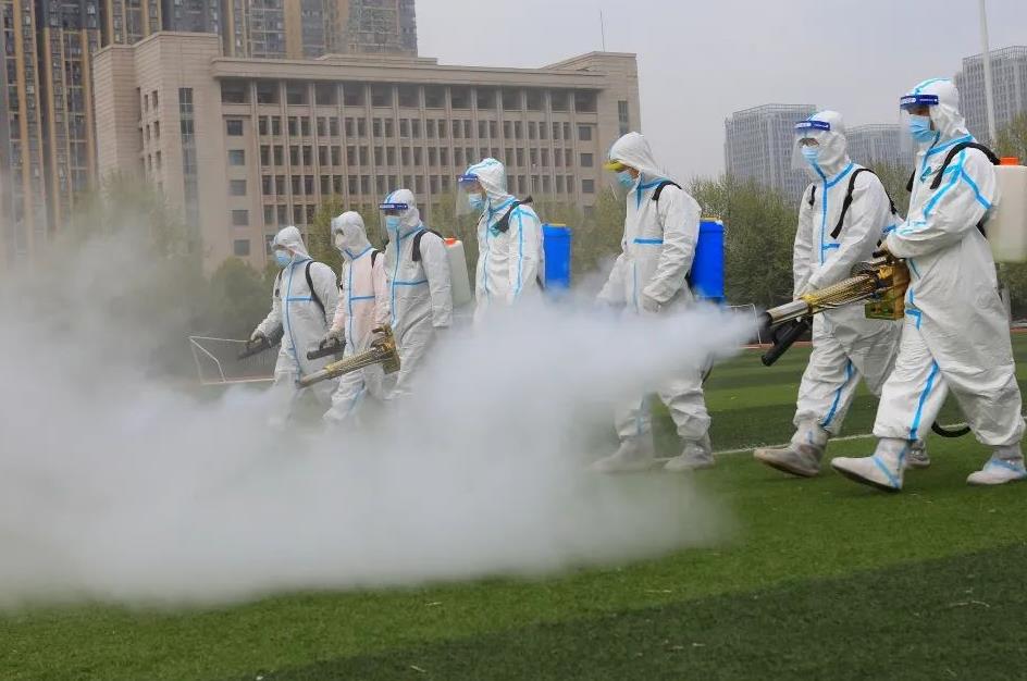 武汉华夏理工学院开展全面消杀工作并通过安全验收