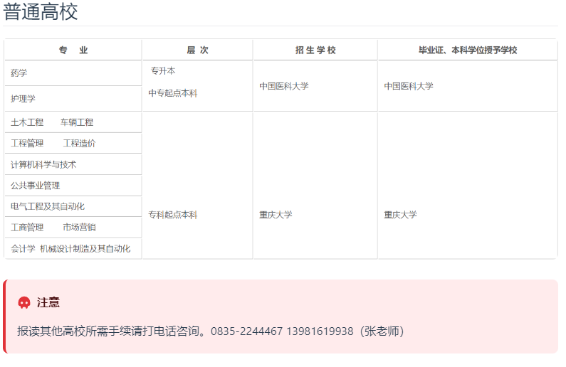 雅安开放大学（荥经分校）招生简章