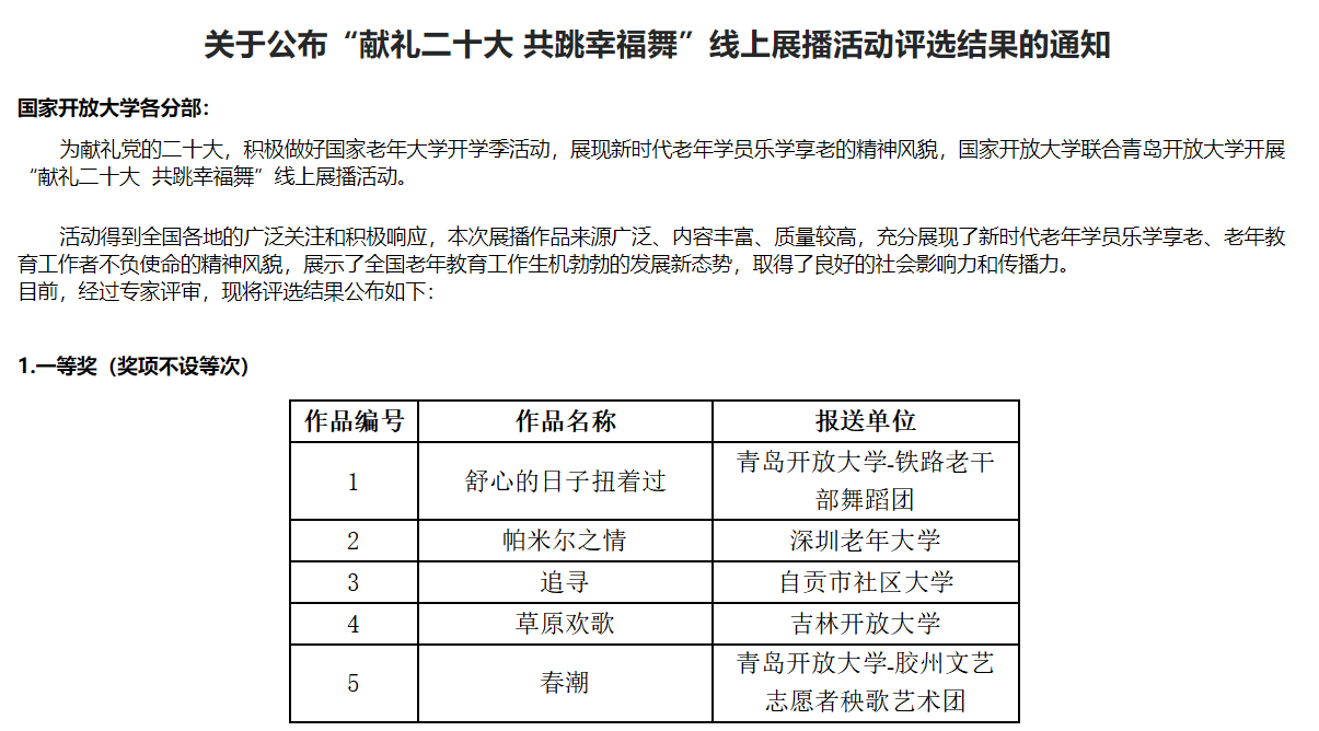 自贡老年教育再获国家级奖项