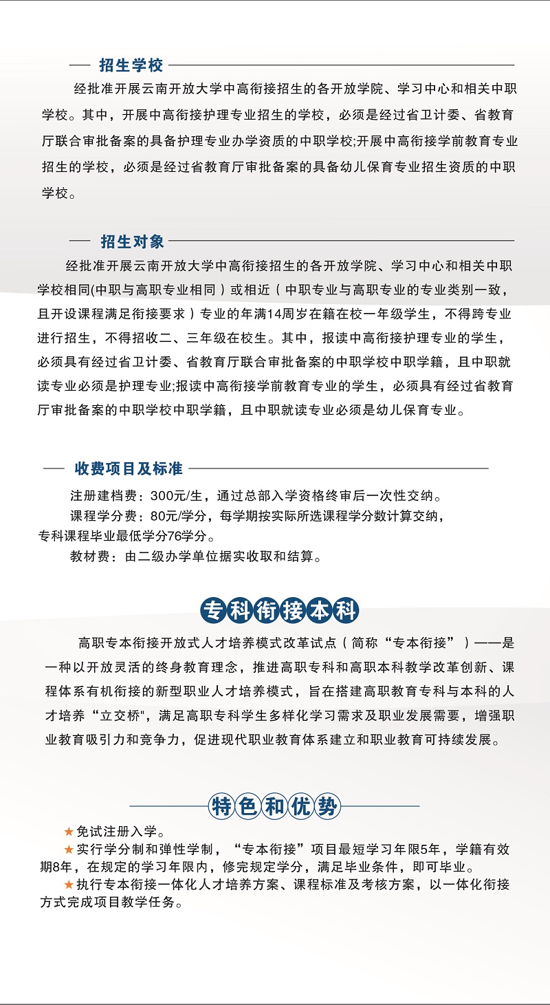 2023年春季云南开放大学招生简章