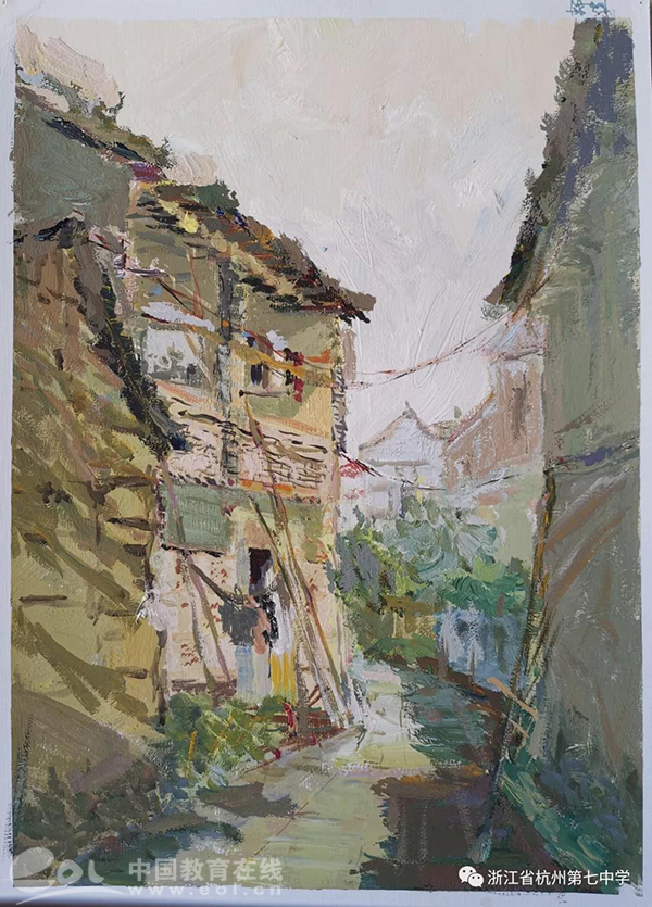 杭州市第七中学高二学生写生作品展有你的菜吗