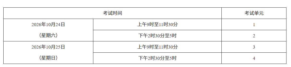 关于印发2026年10月湖南省高等教育自学考试课程考试安排及教材目录的通知